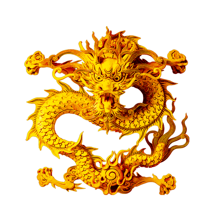 Золотой китайский дракон