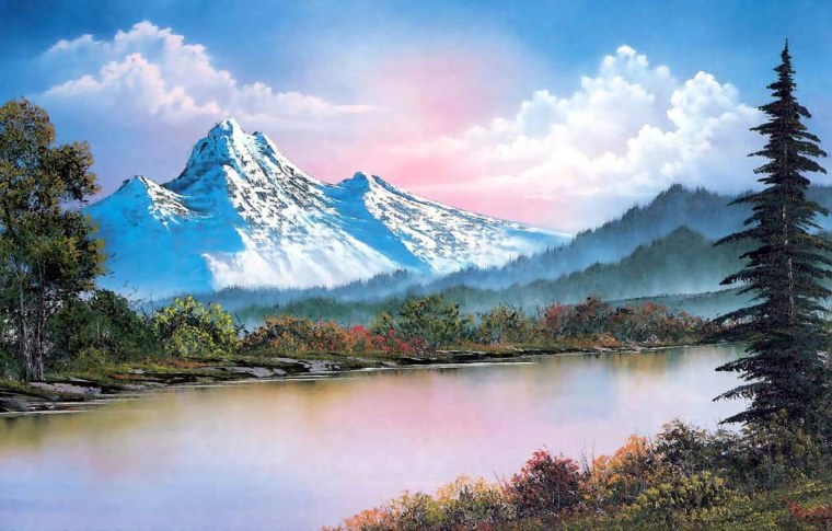 Живопись горы Боб Росс