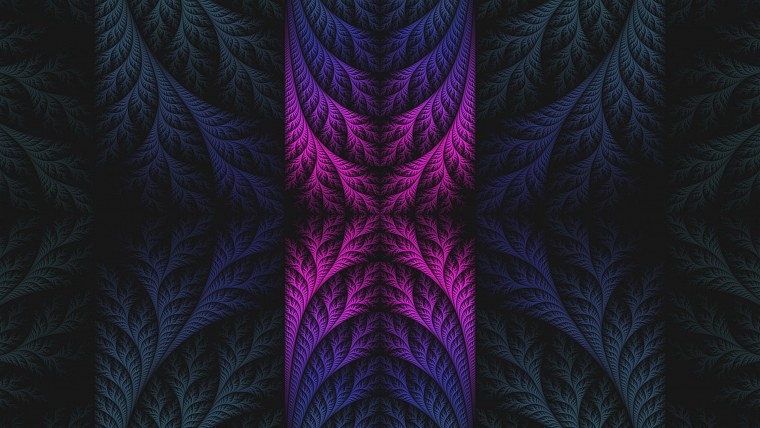 Фиолетовые узоры на черном фоне