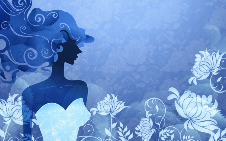 Красивый женский силуэт