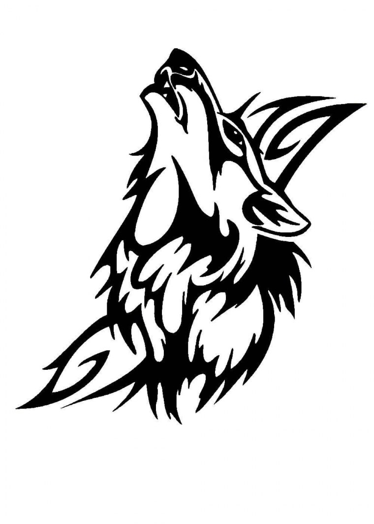 Тату морда волка