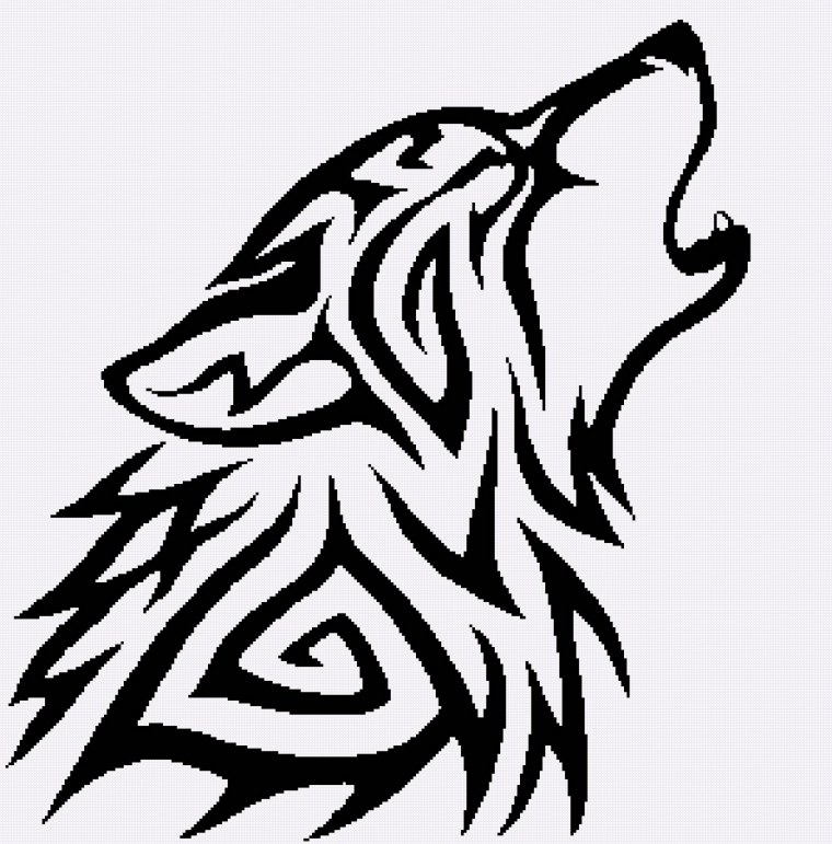 Силуэт волка