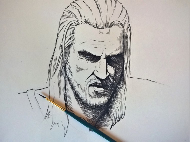 Скетч Ведьмак Геральт