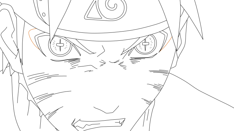 Наруто карандашом