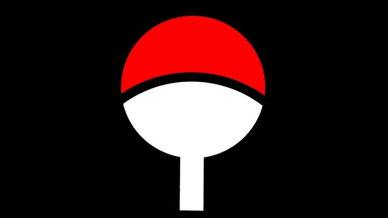 Саске с гербом Учиха