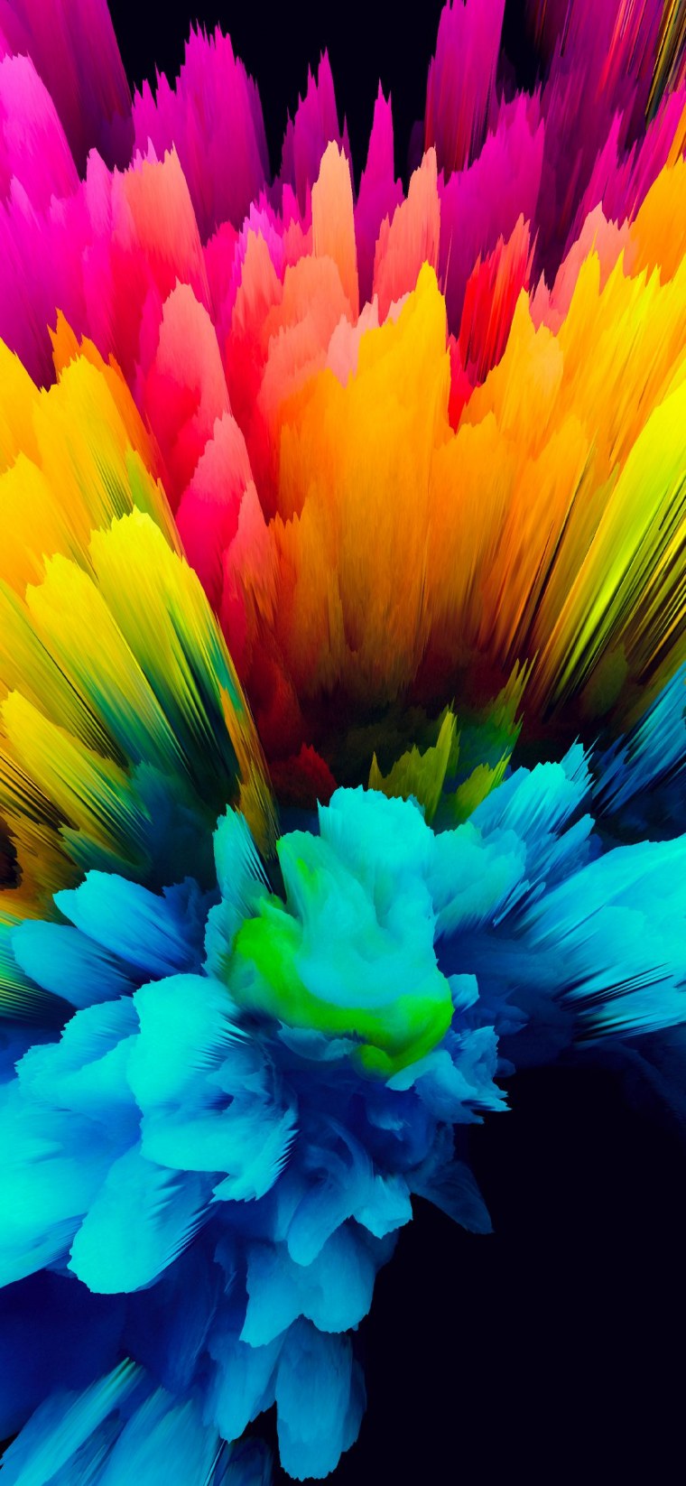 Взрыв красок на черном фоне