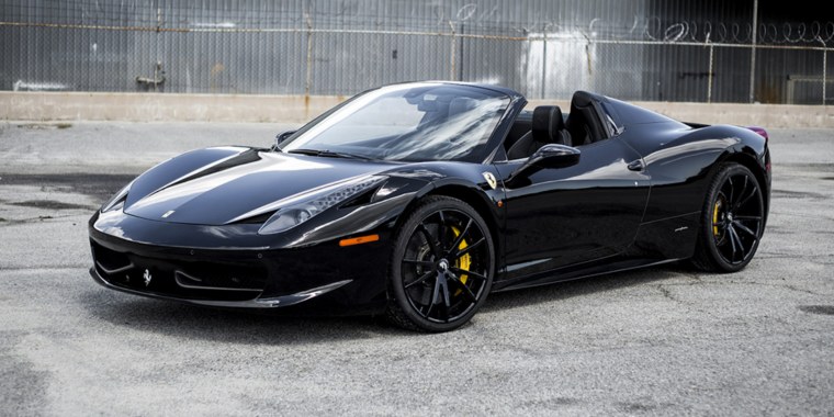 Феррари 458 Спайдер черная
