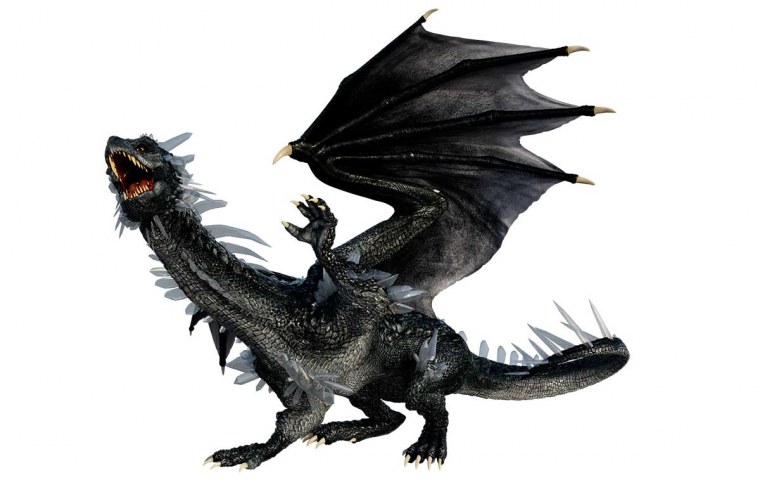 Черный дракон ящерица