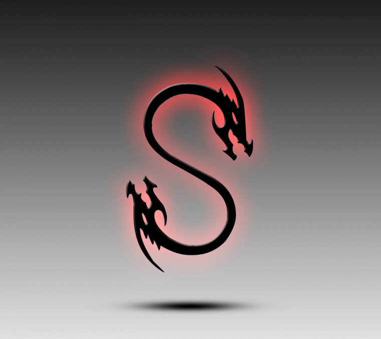 Дракон в виде буквы s