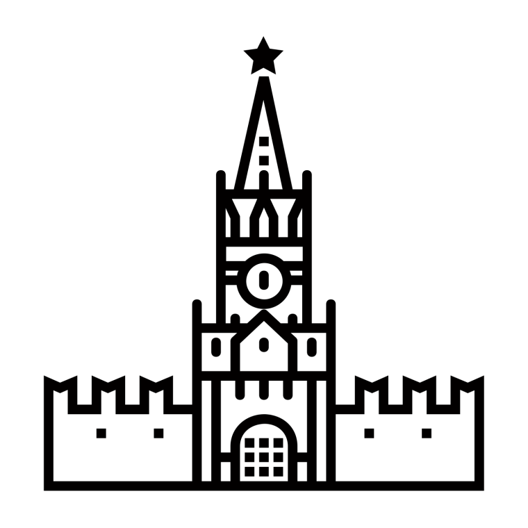 Силуэт Спасской башни Кремля