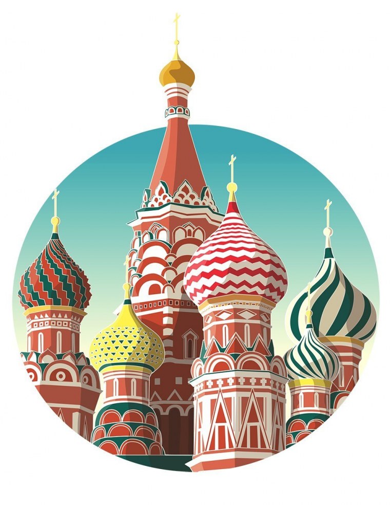 Храм Василия Блаженного вектор