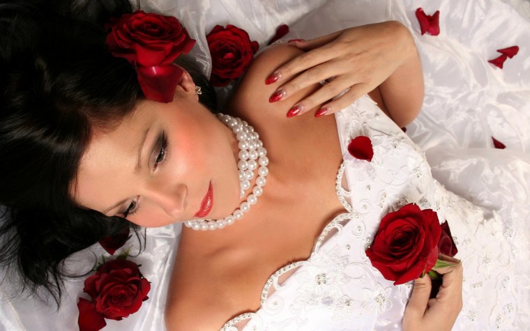 Девушка с цветами