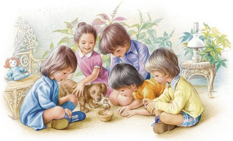 Добрые иллюстрации семья