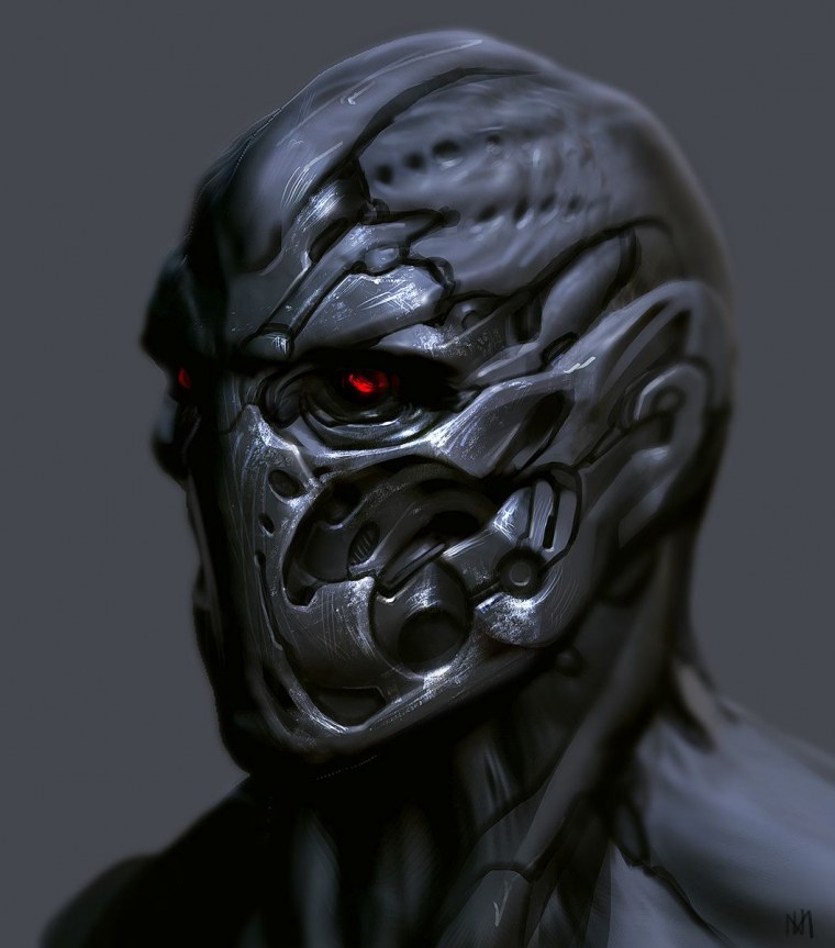 Лицо робота арт