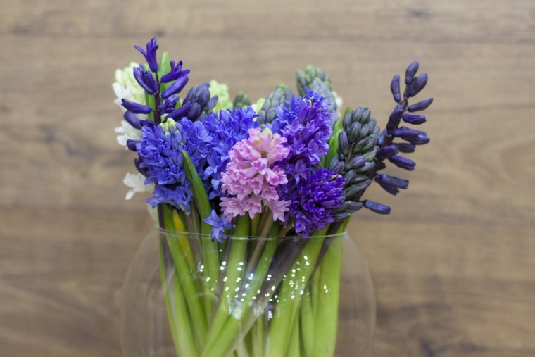 Букет "гиацинты и тюльпаны"