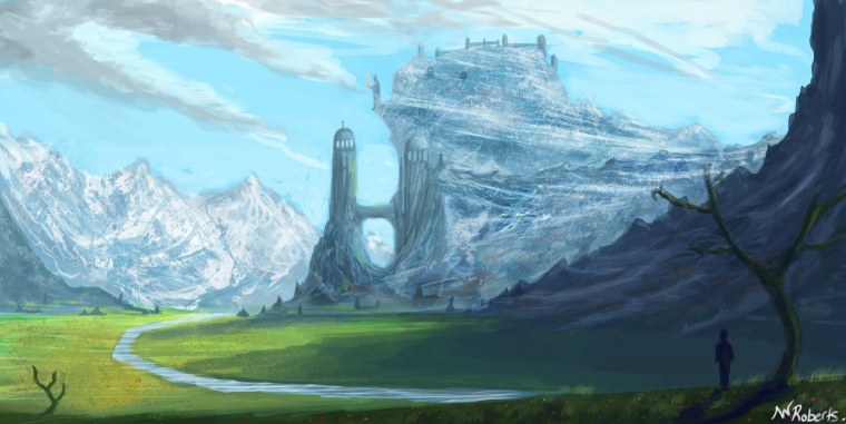 Фэнтези город на равнине