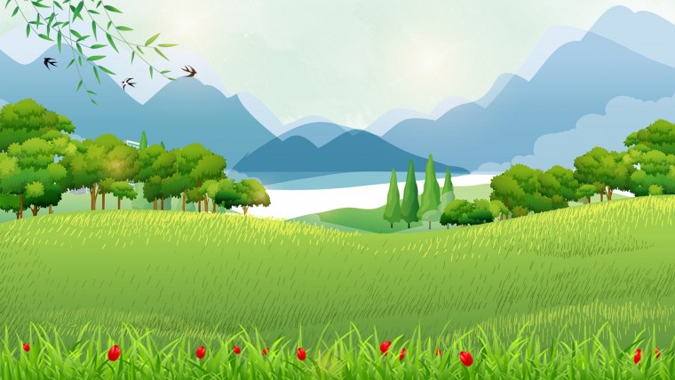 Хаяо Миядзаки ландшафт деревья