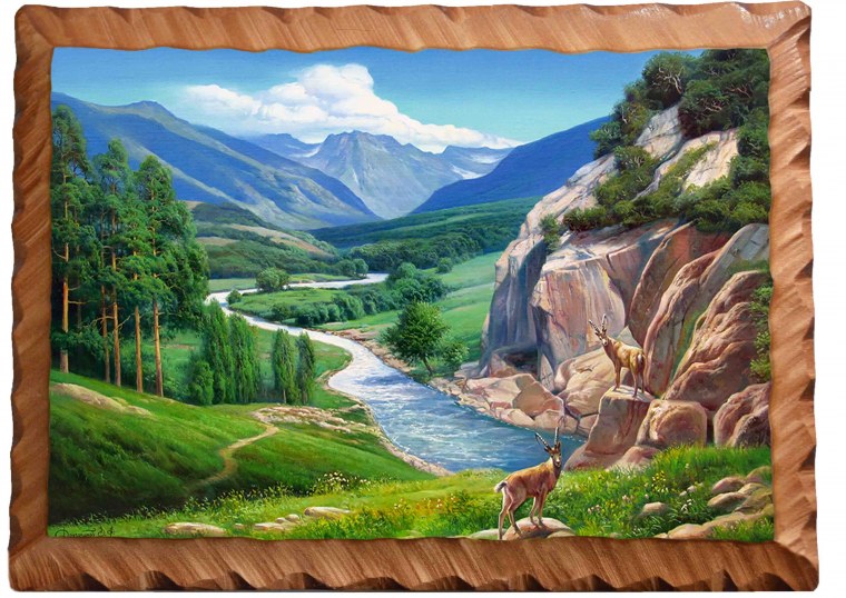 Пейзаж Горная река