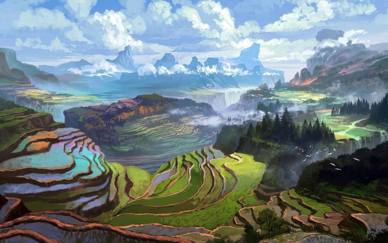 Геншин пейзажи арт