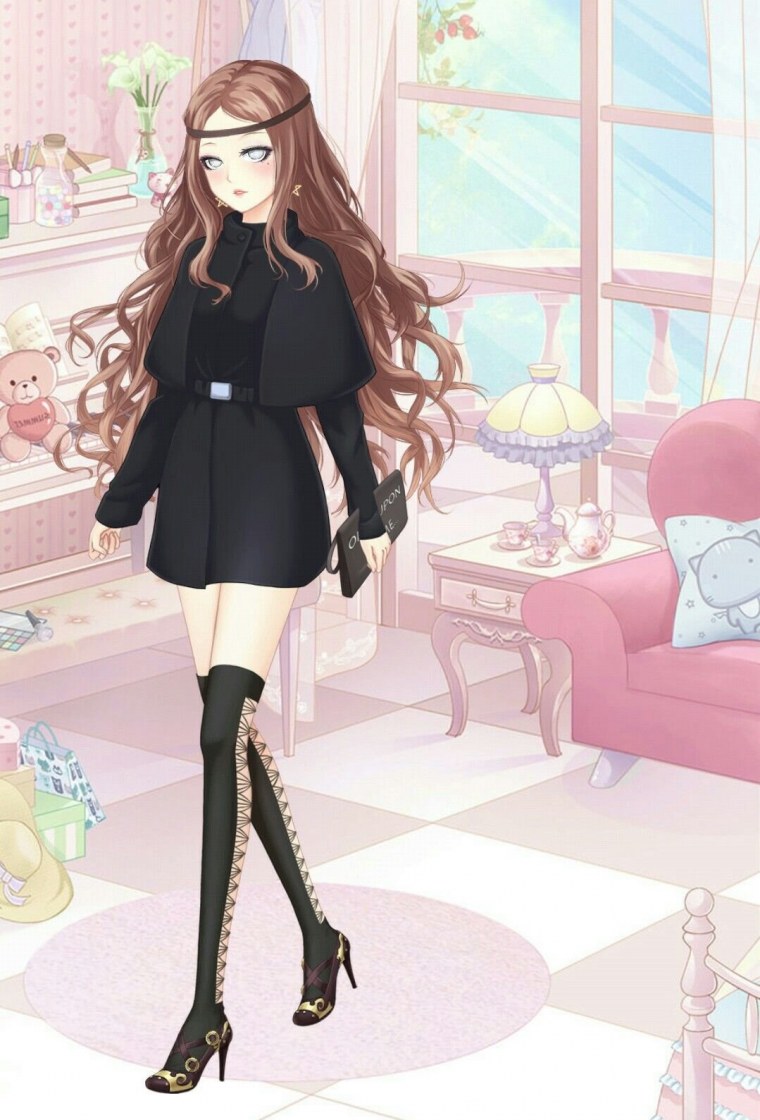 Аниме девушка стильная
