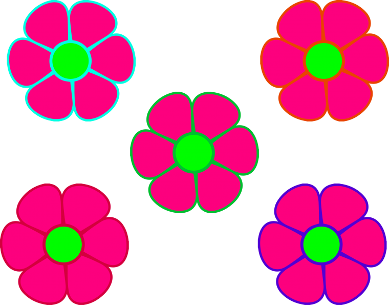 Цветочки для детей одинаковые