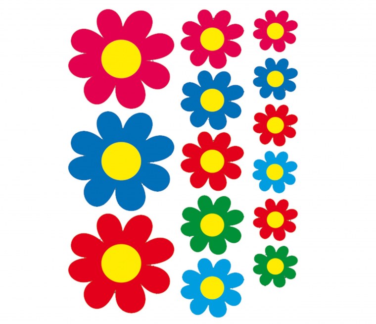 Цветы для вырезания цветные