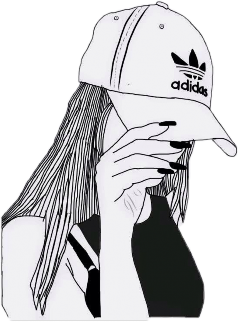 Девушка в шапке рисунок карандашом