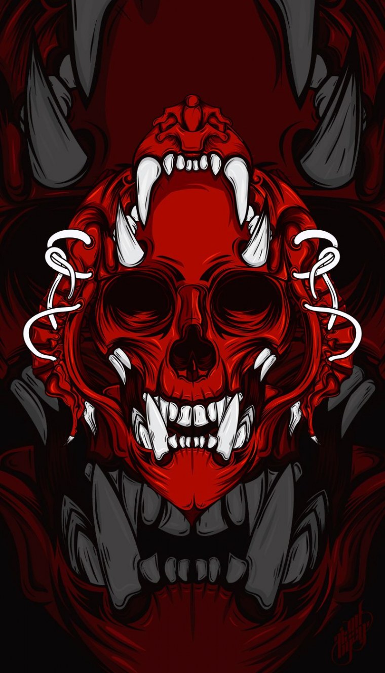 Biohazard с черепом