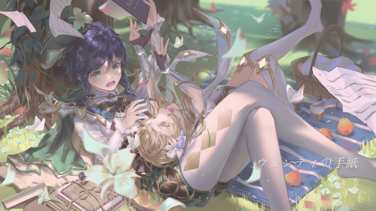 Аниме Геншин Импакт арт Венти