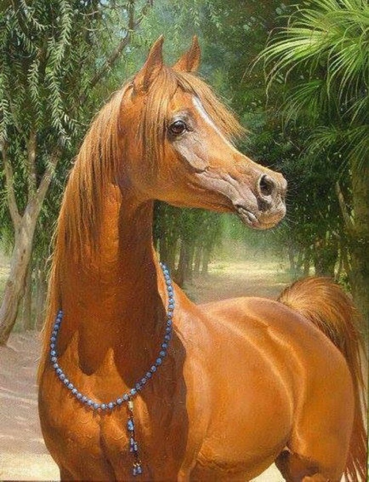 Белый конь эскиз