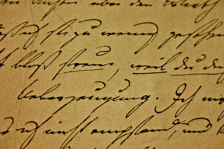 Красивый старинный почерк