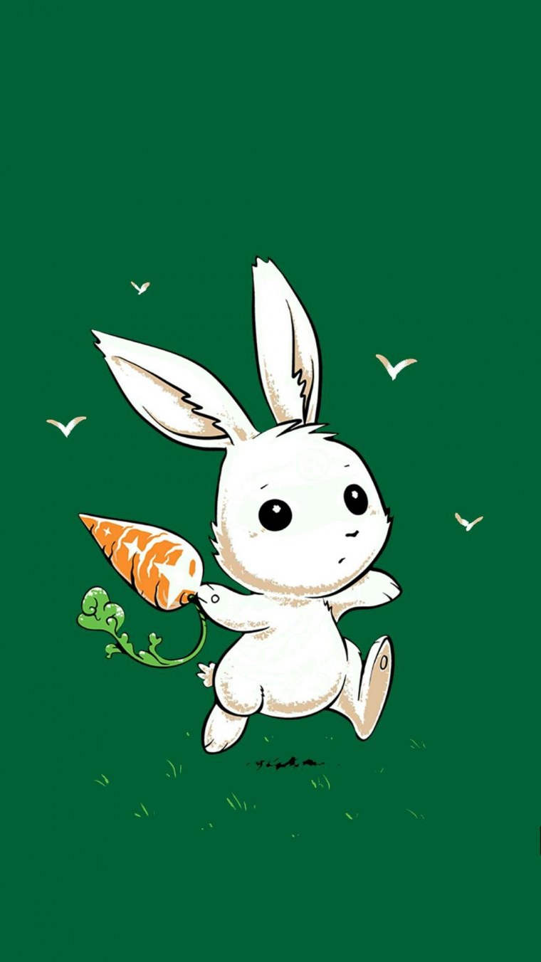 Кролик на черном фоне