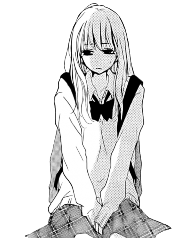 Аниме девочки чб