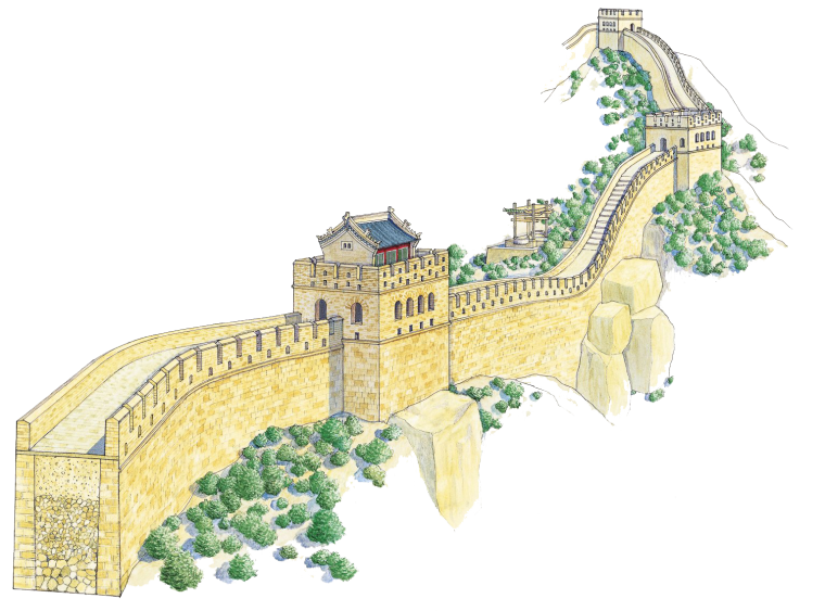 Разрез Великой китайской стены