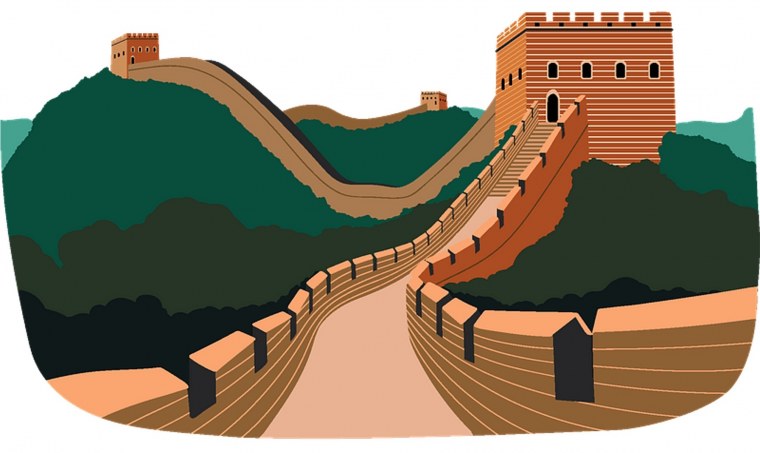 Великая китайская стена вектор