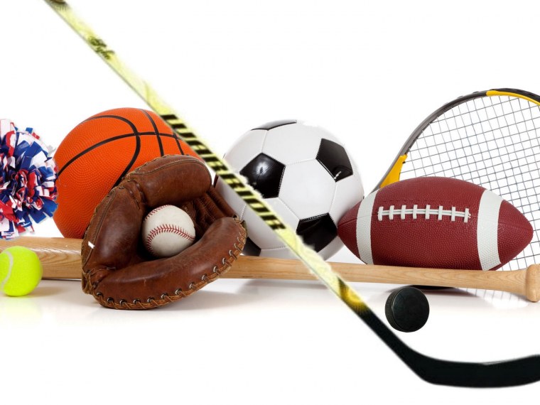 Спортивный инвентарь на прозрачном фоне для фотошопа