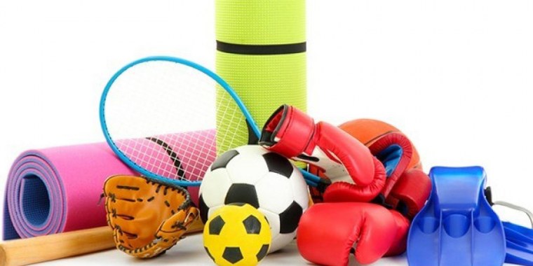 Спортивный инвентарь на прозрачном фоне