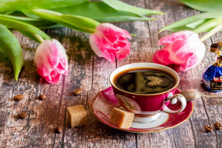 Кофе и цветы