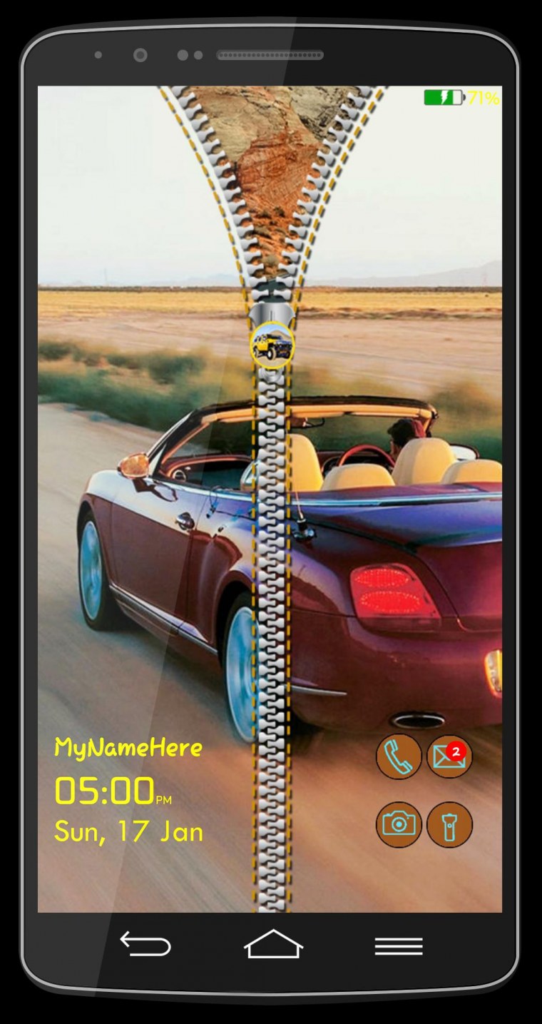 На экран блокировки авто