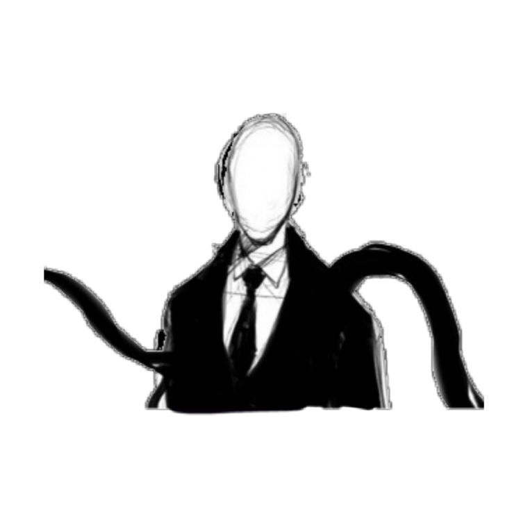 Слендер на прозрачном фоне