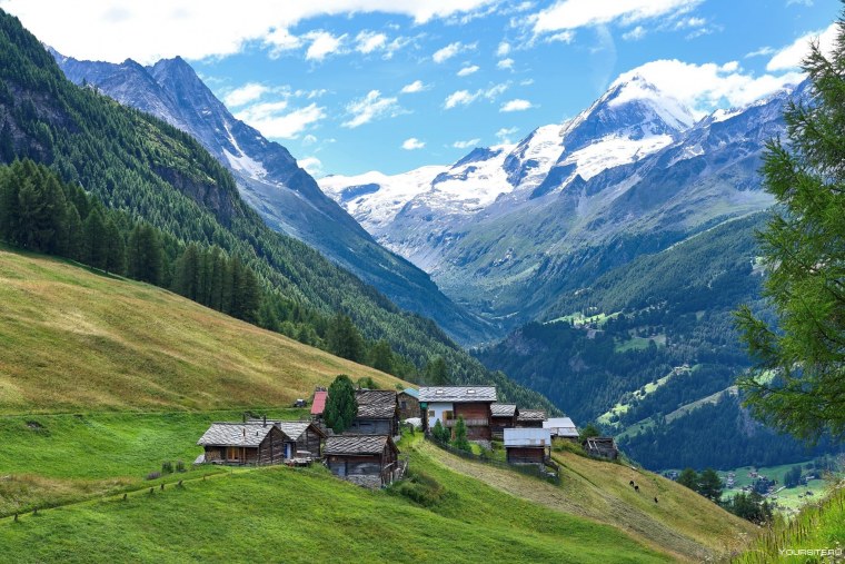Швейцария горы пригород