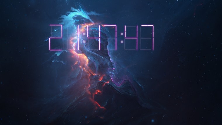 Цифровые часы на рабочий стол Windows 10