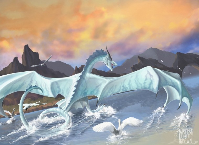 Дракон альбинос