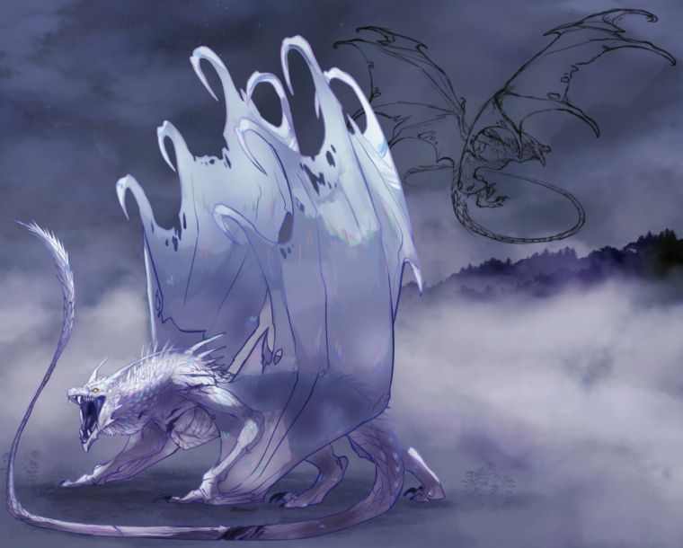 Ледяной Фамильяр дракон