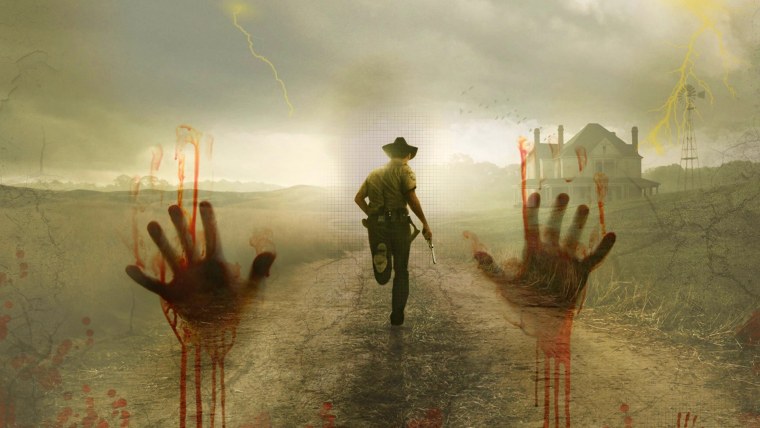 Зомби за стеклом на рабочий стол