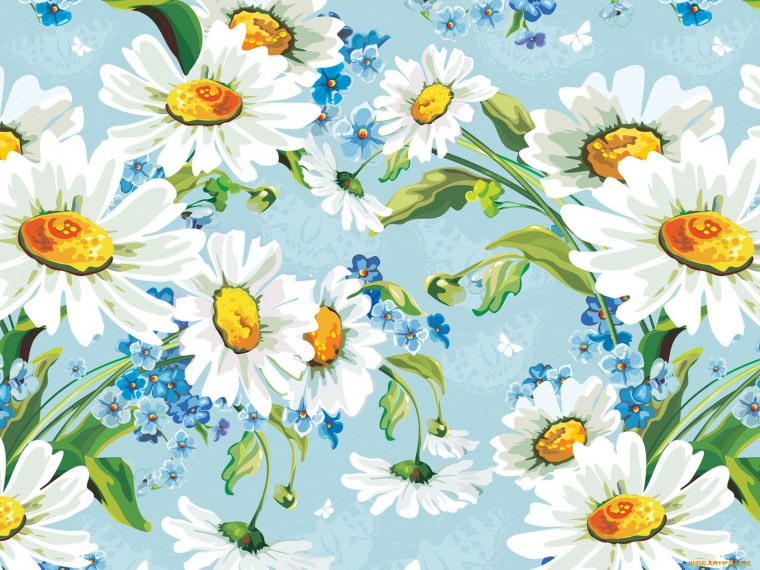 Рисование ромашек гуашью