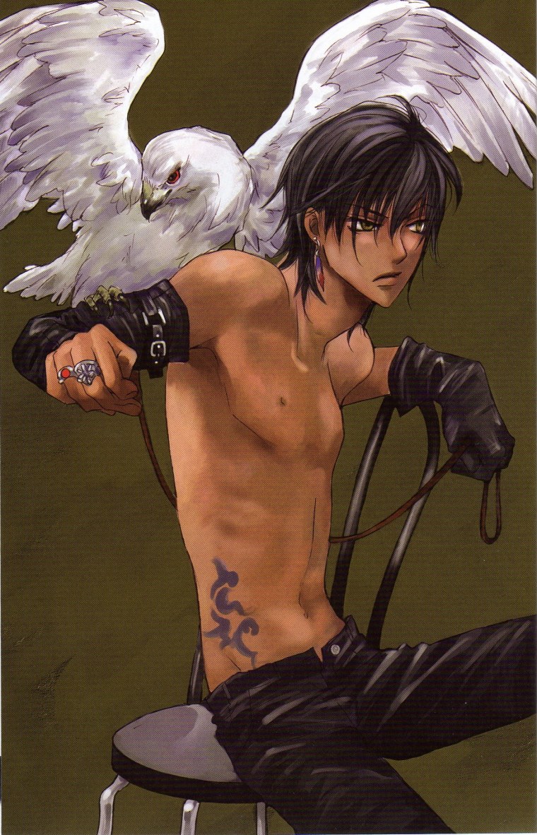 Парень с птицей