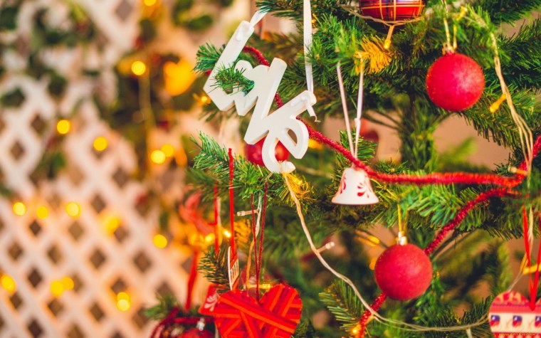 Новогодние обои гирлянда