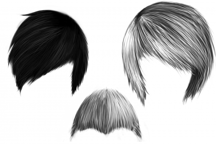 Длинные волосы для фотошопа мужские