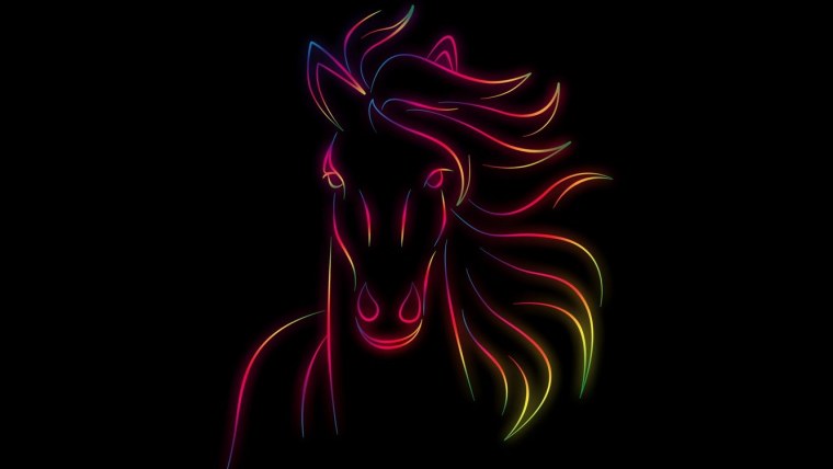 Единорог на темном фоне